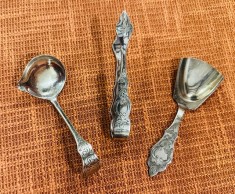 SET DE 3 TACAMURI MICI ARGINTATE- MARCAJ K 90