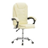 Cumpara ieftin Scaun de birou Kardi bej piele ecologica PU 66x64x117 cm