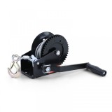 Winch manual pentru remorca, cablu negru cu 10 metri de cablu de otel, 800 kg Performance AutoTuning
