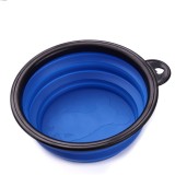 Cumpara ieftin Bol de voiaj din silicon pentru animale de companie, pliabil, culoare albastra, diametru 12 cm