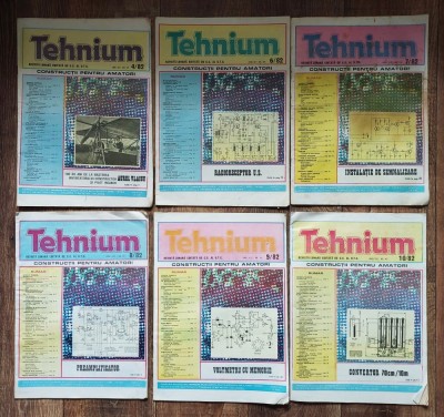 T- Lot 6 buc. Revista Tehnium 1982 - nr. 4, 6 - 10 foto