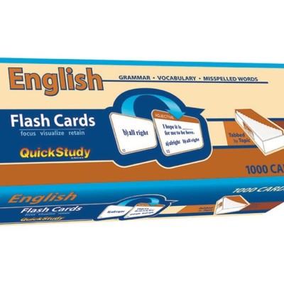 English Flash Cards (1000 Cards): A Quickstudy Reference Tool foto