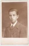Bnk foto - Portret de baiat - foto Rudolf Moreni, Romania 1900 - 1950, Sepia, Portrete