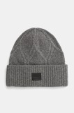 AllSaints căciulă de l&acirc;nă culoarea gri, de lana, AS101541