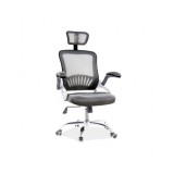 Scaun birou SL Q831, mesh, mecanism de balans, cotiere reglabile, rotatie 360&deg;, suport lombar, 100 kg, negru