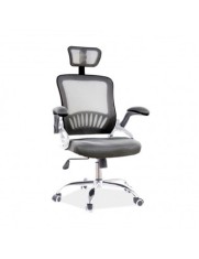 Scaun birou SL Q831, mesh, mecanism de balans, cotiere reglabile, rotatie 360&deg;, suport lombar, 100 kg, negru