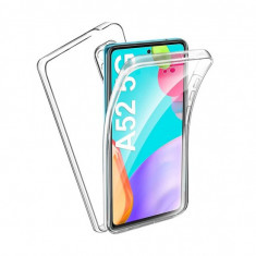 Husa 360 compatibila cu Samsung Galaxy A52 4G / 5G V2 Transparent fata+spate