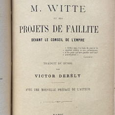 carte veche - M. Witte et ses projets de faillite 1897 E de Cyon Rusia