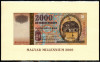 UNGARIA BANCNOTA 2000 FORINT 2000 MILLENNIUM IN FOLDER DE PREZENTARE NECIRCULATA