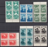ROMANIA 1932 LP 98 JAMBOREEA NATIONALA SIBIU SERIA IN BLOC DE 4 TIMBRE STARE MNH