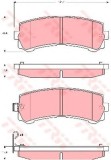 Set placute frana,frana disc NISSAN PATROL GR V Wagon (Y61) (1997 - 2016) TRW GDB3362