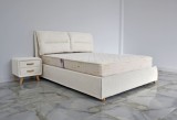 Cumpara ieftin Pat Convers 160x200 cm Tapitat Stofa Teddy Nuanta Alb Somiera Inclusa ( ML1612- UF998-01)
