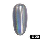 Cumpara ieftin Pigment unghii Holographic Silver G20, Global Fashion