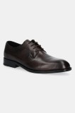 BOSS pantofi de piele Limber barbati, culoarea maro, 50536152