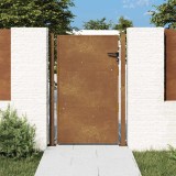 vidaXL Poartă de grădină 105x130 cm, oțel Corten 153204