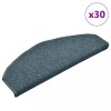 VidaXL Covorașe pentru scări, 30 buc., 65x24x4 cm, verde &icirc;nchis, semirotunde, mari 3365757