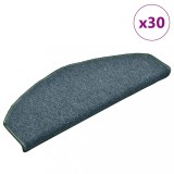 vidaXL Covorașe pentru scări, 30 buc., 65x24x4 cm, verde &icirc;nchis, semirotunde, mari
