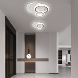 Lustra LED NYXORA 45W, 3 Cercuri, lumina Rece/Calda/Neutra, Negru ModernLight Concept