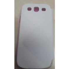 Husa Telefon Flip book Samsung S3 i9300 Alb