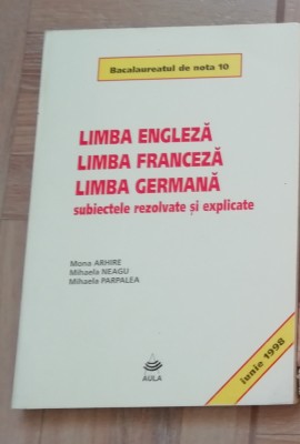 Bacalaureat de nota 10 Engleza - Franceza - Germana foto