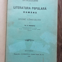 Th. Sperantia introducere in literatura populara romana