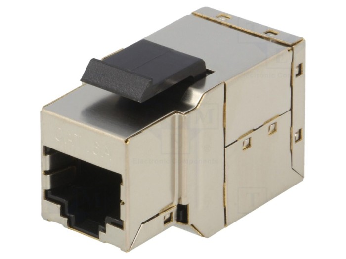 Conector adaptor Keystone ecranat Cat 6a