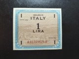 ITALIA OCUPAȚIE MILITARĂ ALIAȚI 1 LIRA 1943 AUNC+