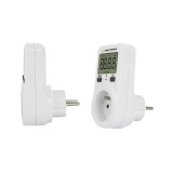 Priza Contor de Energie Electrica ESPERANZA ELA102 cu Afisaj LCD, Alb, 16A