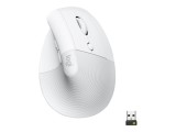 Cumpara ieftin Logitech Lift Vertical Ergonomic Mouse , Wireless Bluetooth + Logi Bolt, 4000 DPI, 6 Butoane, Off, White , 910, 006475