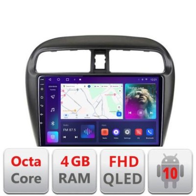 Navigatie Mitsubishi Space Star Mirage Attrage 2012- Android Ecran QLED octa core 4+64 carplay android auto kit-spacestar+EDT-E309V3 CarStore Technolo foto