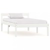 VidaXL Cadru de pat, alb, 90 x 200 cm, lemn masiv de pin