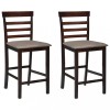 VidaXL Scaune de bar, 2 buc., maro, material textil 241704