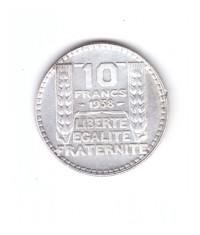 Moneda Franta 10 francs/franci 1938, stare foarte buna, curata