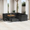 VidaXL Set de canapele pentru grădină 13 pcs Negru 100 x 100 x 71 cm 3363484