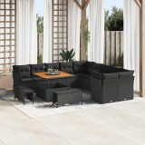 VidaXL Set de canapele pentru grădină 13 pcs Negru 100 x 100 x 71 cm