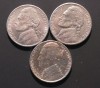 5 centi SUA - 1981 P, 1996 D, 1999 P, America de Nord