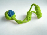 Jucarie pentru caini, sfoara cu minge si maner, 28 cm