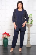Compleu Elegant din 3 piese Serena Bleumarin - 62Marimea foto