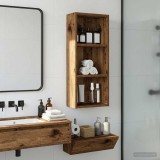vidaXL Dulap de perete pentru baie cu raft Lemn vechi 30 x 14 x 70 cm 889333
