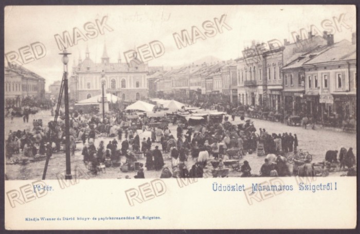49 - SIGHET, Maramures, Market, Litho, Romania - old postcard - unused