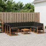 Cumpara ieftin Set de canapele de exterior 10 buc. 9-Locuri Natural si Negru