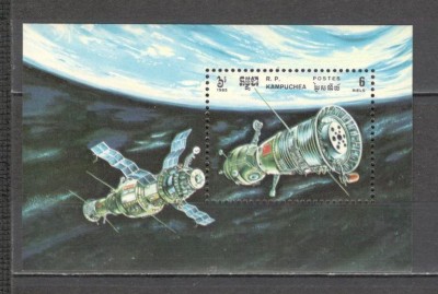 Cambodgea.1985 Cosmonautica-Bl. MC.652 foto