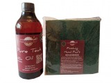 Prep&rsquo;N&rsquo;Shine-Pure Teak Oil &amp; Hand Pad&rsquo;s Medium Abrasive verde, 500 ml