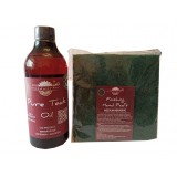 Prep&rsquo;N&rsquo;Shine-Pure Teak Oil &amp; Hand Pad&rsquo;s Medium Abrasive verde, 500 ml
