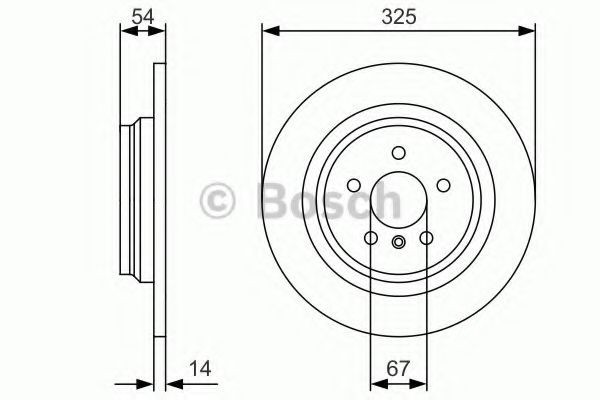 Disc frana MERCEDES M-CLASS (W166) (2011 - 2016) BOSCH 0 986 479 D10