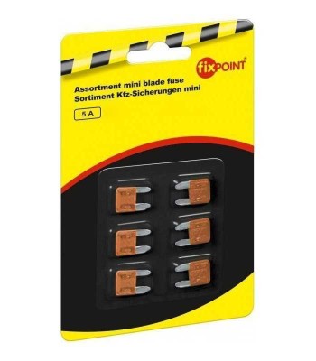 Set sigurante auto mini 5A 6buc Fixpoint 11x8.6mm foto