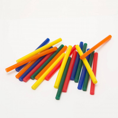 Set baton plastic termoadeziv silicon 7mm x 10cm colorat 20buc HANDY foto