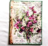 Tablou pe panza cu flori roz cu mov 37648