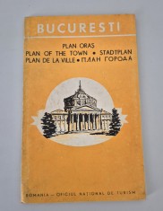 Plan orasul Bucuresti Harta 1970