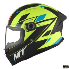 Casca integrala pentru scuter - motocicleta MT Stinger 2 Zivze C3 galben fluor mat &ndash; tip viziera: MT-V-28B XS (53/54cm)